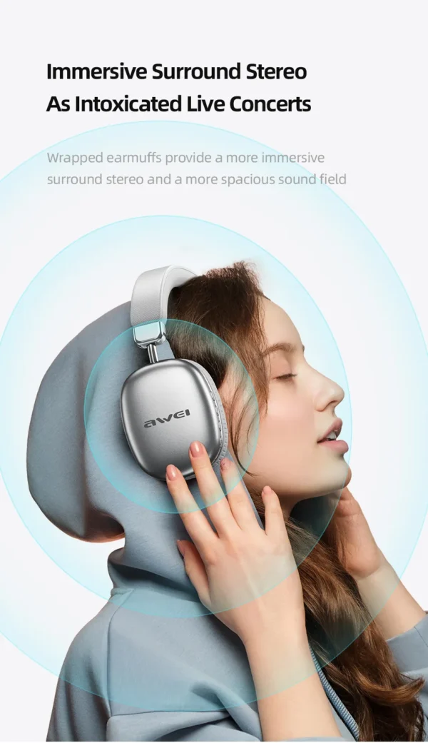 Awei AT7 Bluetooth Headphone with 70Hr Playtime - Image 3