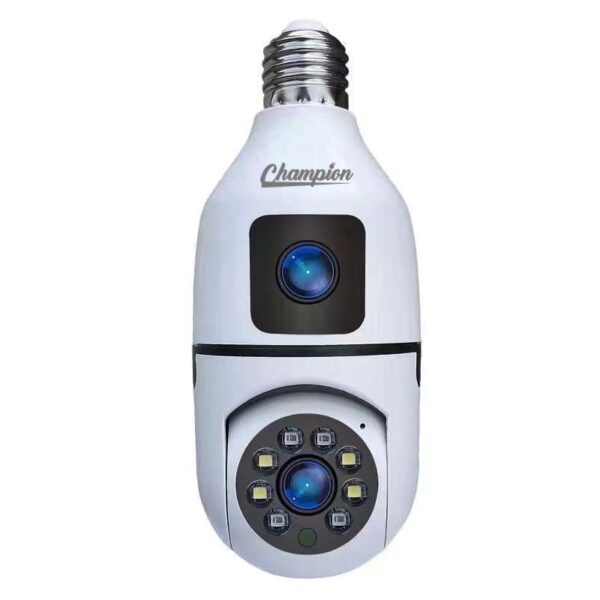 V380 Champion Double Lens PTZ Bulb Wi-Fi IP Camera