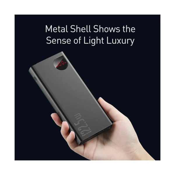 Baseus Adaman 20000mAh Black 22.5W Power Bank with Digital Display - Image 5