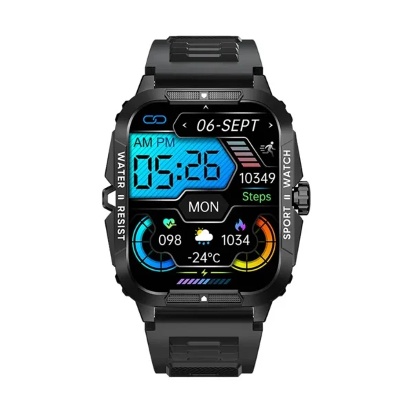Colmi P76 Black Bluetooth Calling Smart Watch